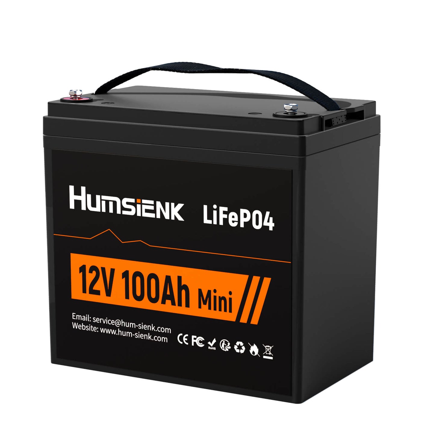 Humsienk 12V 100Ah Mini LiFePO4 Battery