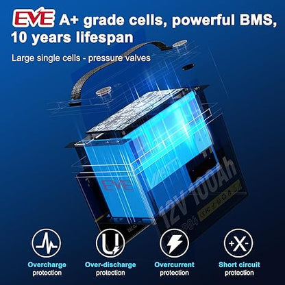 3.2V 105Ah EV Grade A LiFePO4 Battery Cells - 4Pcs