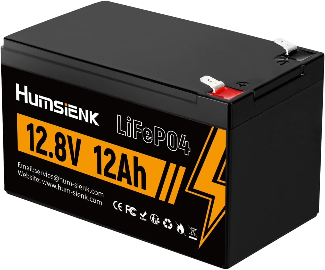 Humsienk 12V 12Ah LiFePO4 Battery