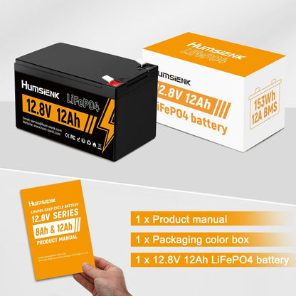 Humsienk 12V 12Ah LiFePO4 Battery