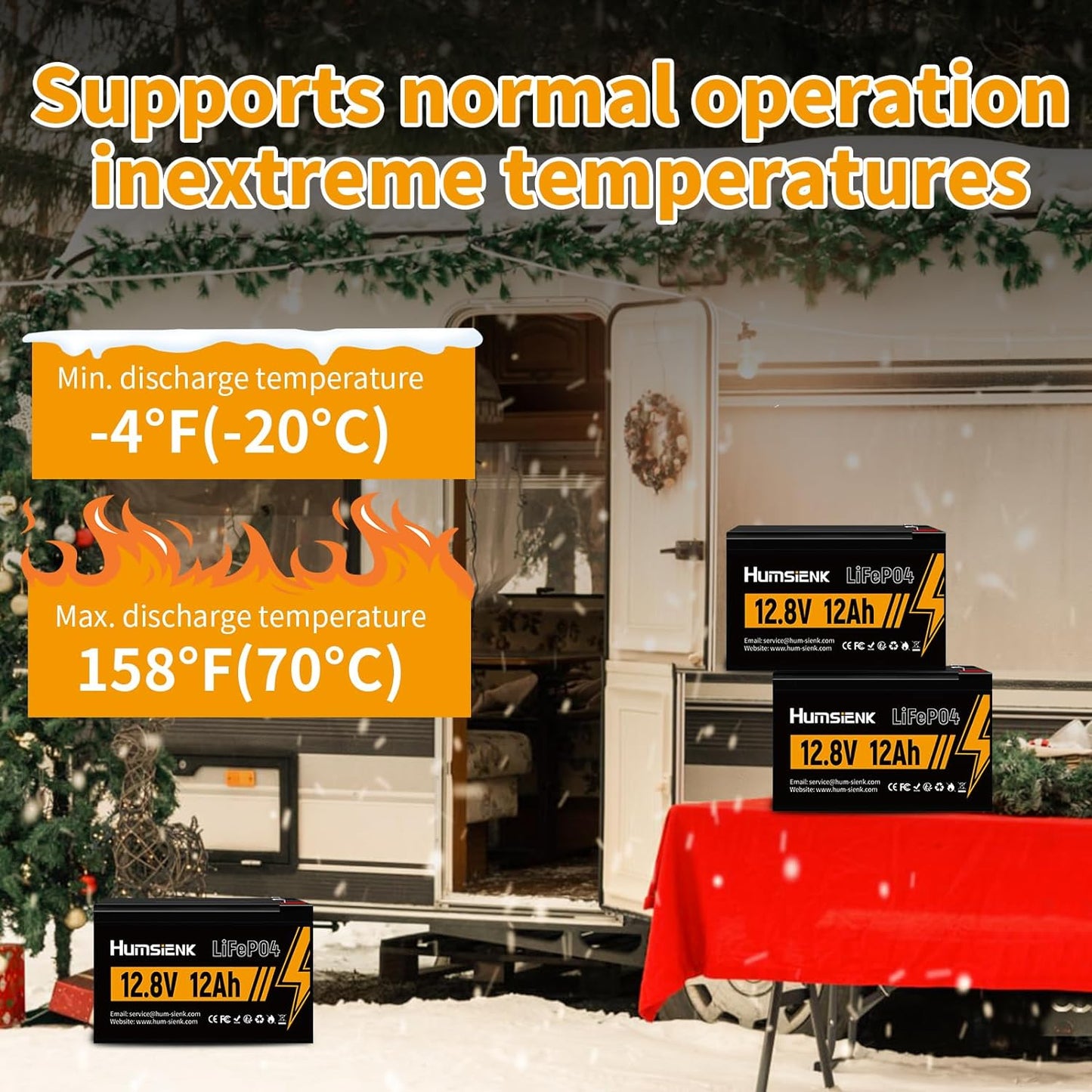 Humsienk 12V 12Ah LiFePO4 Battery