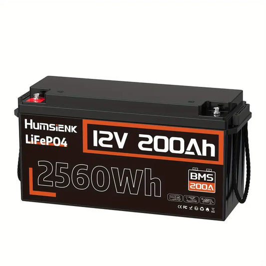 Humsienk 12V 200Ah LiFePO4 Lithium Battery